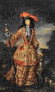 Jan Frans van Douven Anna Maria Luisa de' Medici in hunting dress oil painting